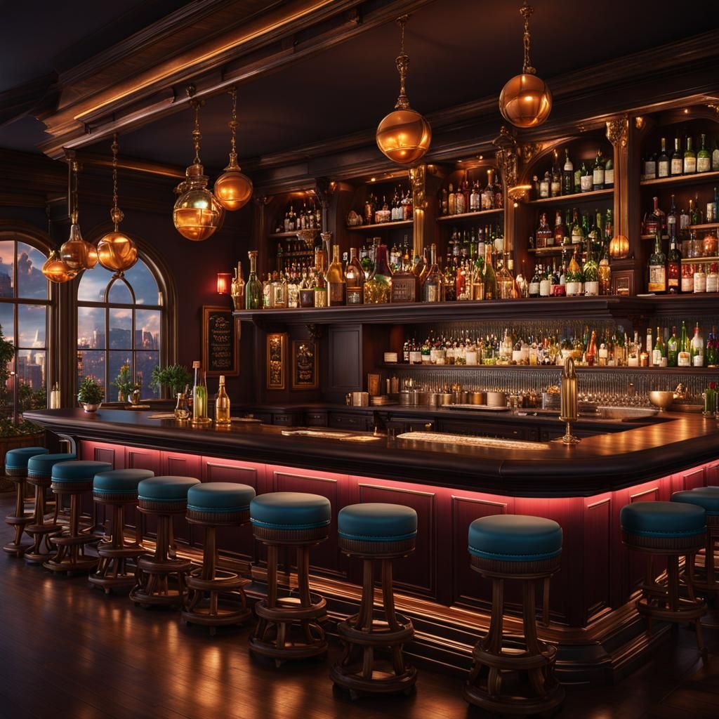 E-Book Cover: Bar Management in Detailed Matte Painting