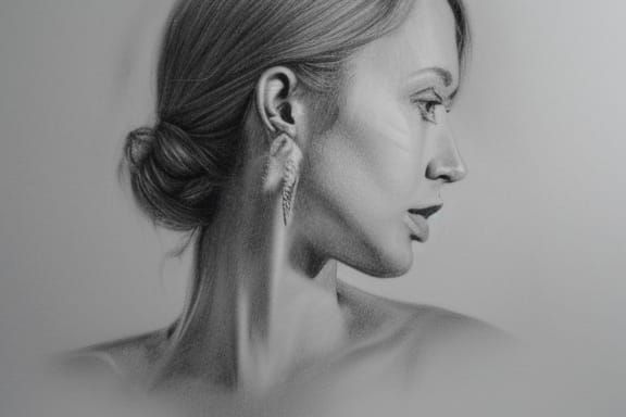 Detailed Pencil Sketch in Photorealistic Style