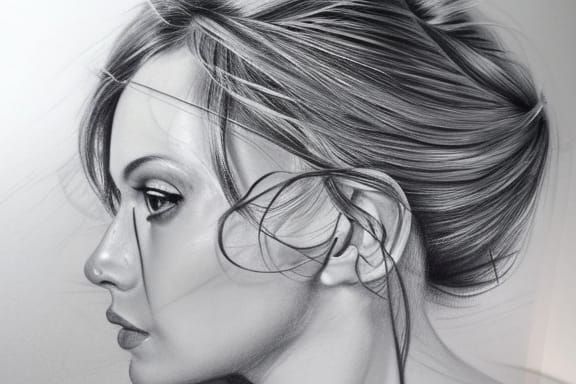 Detailed Pencil Sketch in Photorealistic Style