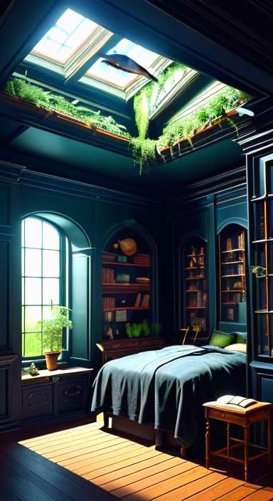 Whimsical Witch's Lair with Magical Accoutrements