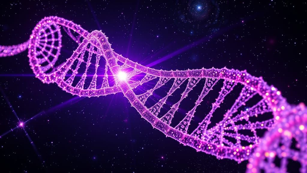 Galactic Double Helix in Bioluminescent Web