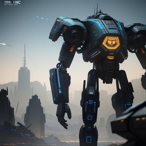 Futuristic UNSC Hannibal Wasp in Sci-Fi Style