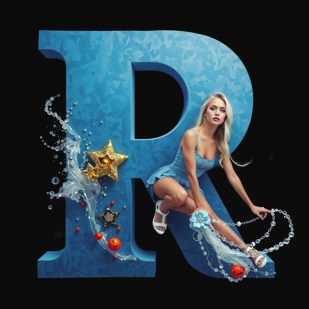 Elegant Woman in Luxurious, Shiny Attire