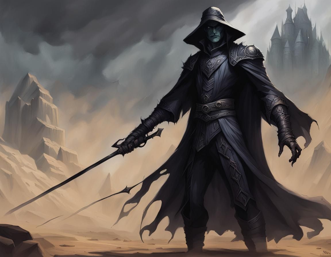 Shadow Baron in Shadow Realm, Fantasy Art