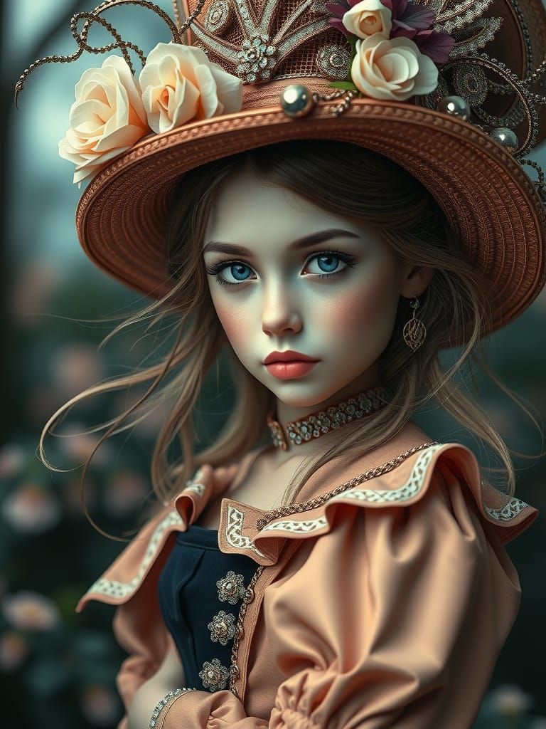 Haute Couture Alice in Wonderland Portrait