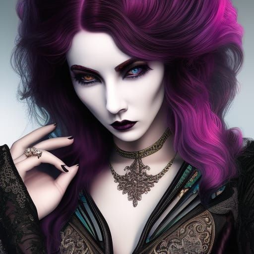 Gothic Woman: Hyperdetailed Digital Art
