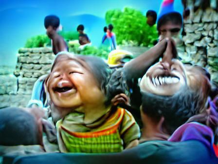 Emotional Expression: A Portrait of Overwhelming Joy