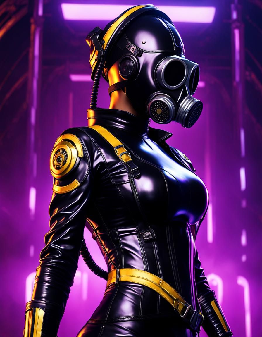 Woman in Shiny Outfit: Dark Fantasy Concept Art