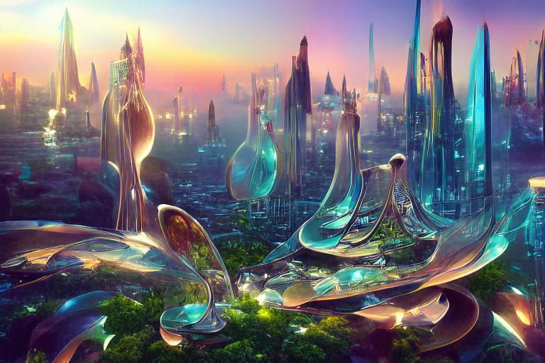 Retrofuturistic City: Solarpunk, Atompunk, Aetherpunk