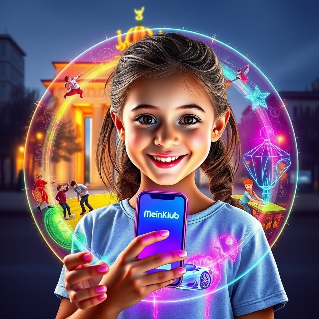 Vibrant Berlin Scene Transformed by Smartphone Ripple Effect