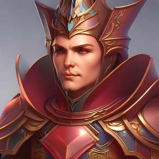 Majestic Medieval Knight Portrait in Hyperdetailed Style