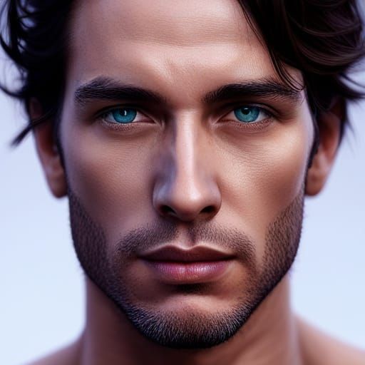 Dreamy Irish Male Model in Opalescent Vogue Style