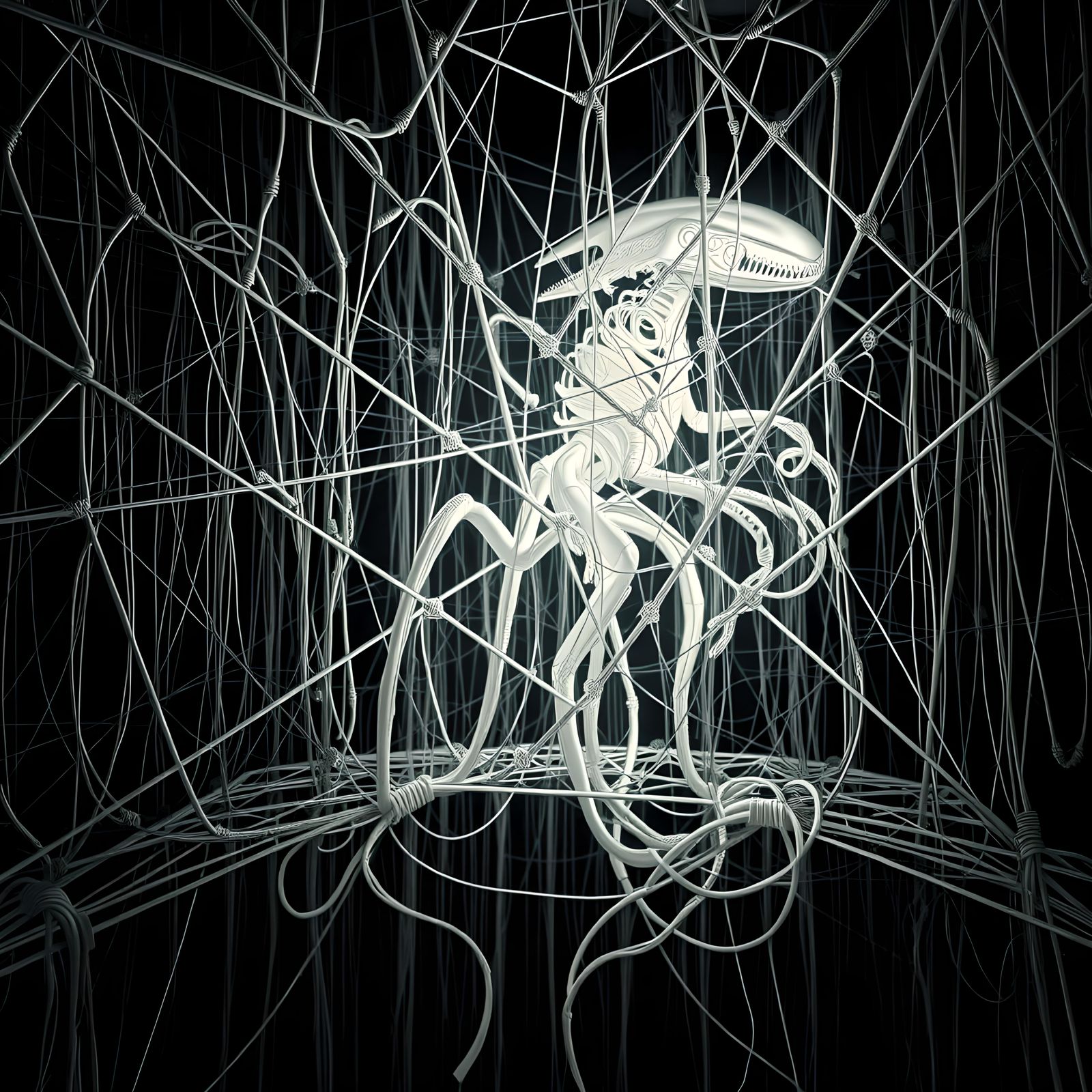 Giger Xenomorph Emerges from String Matrix