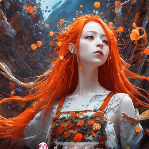 Fire and Ice Phoenix Nest: Detailed Fantasy Art