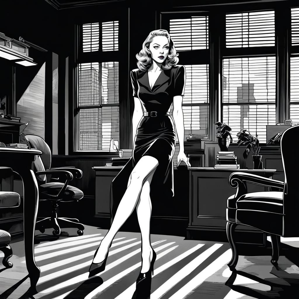 Amanda Seyfried as 1940s Film Noir Villainess