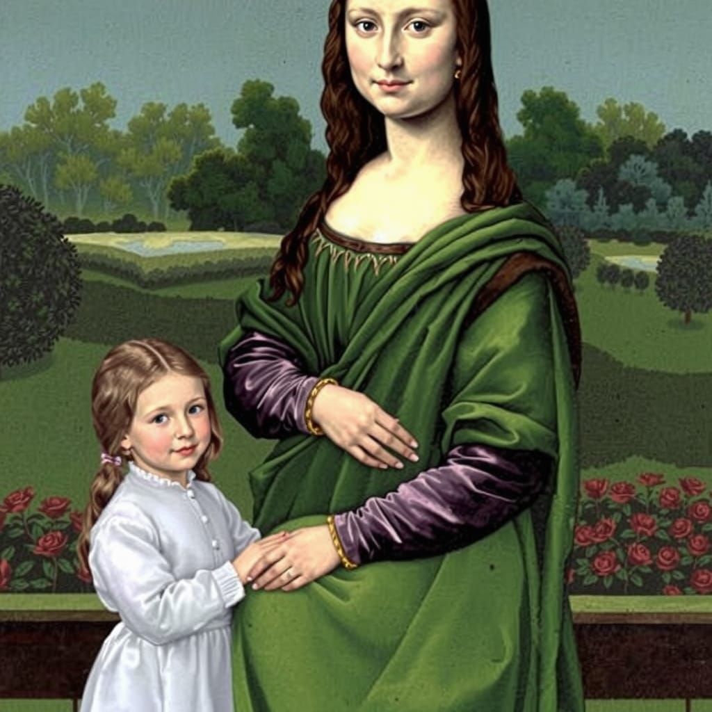 Mona Lisa in the Style of Kate Greenaway