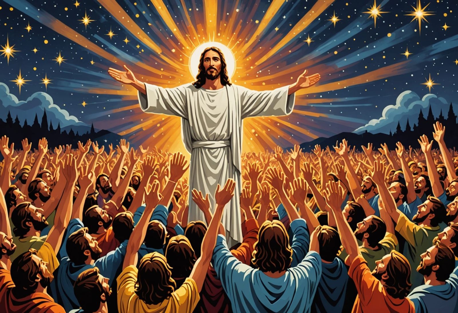 Hyperrealistic Illustration of Jesus Christ Triumph