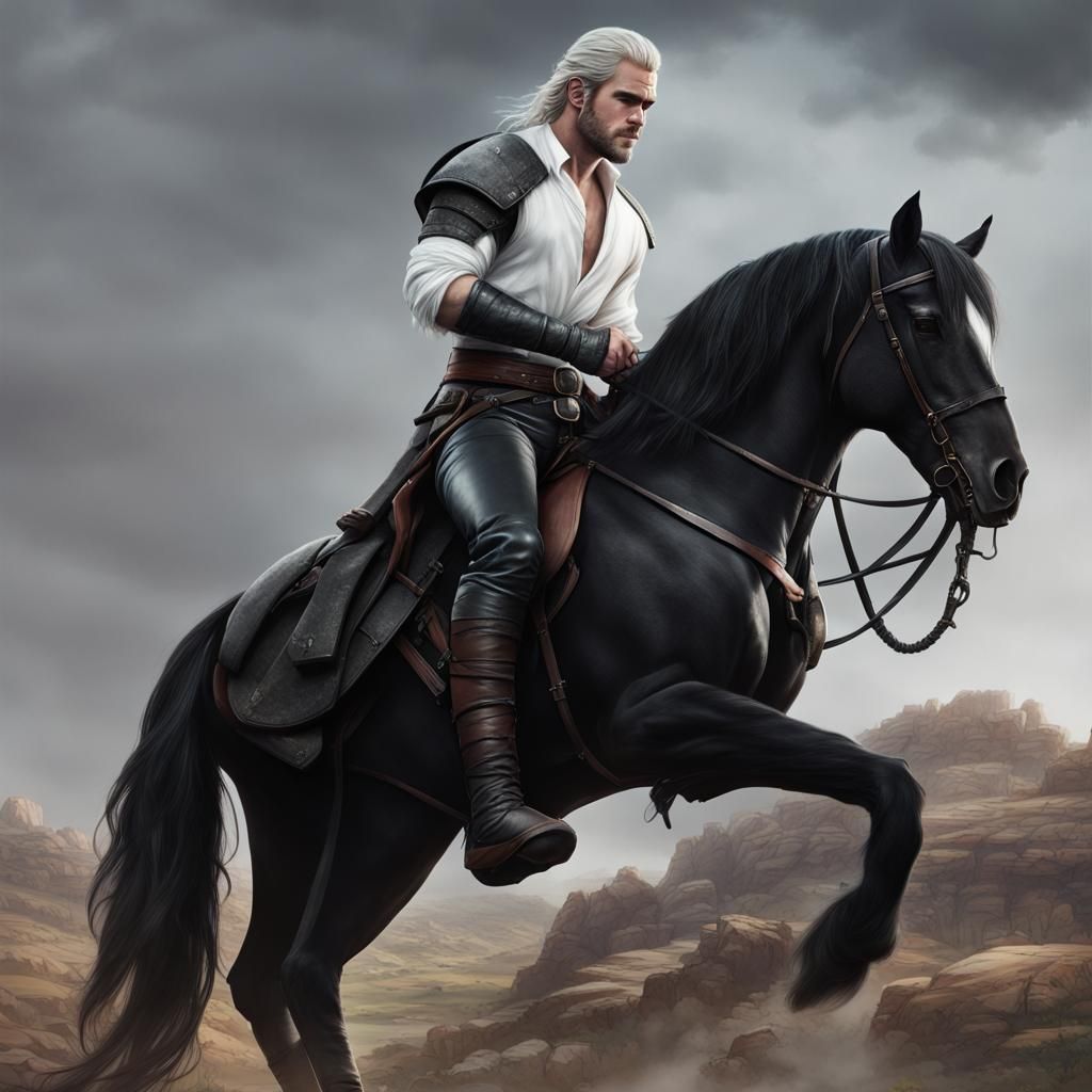 Liam Hemsworth as Geralt of Rivia on Horse