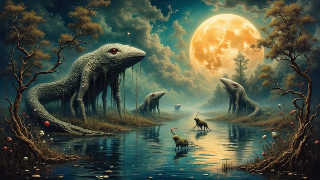 Surreal Swamp Creatures of Aldebaran Exoplanet