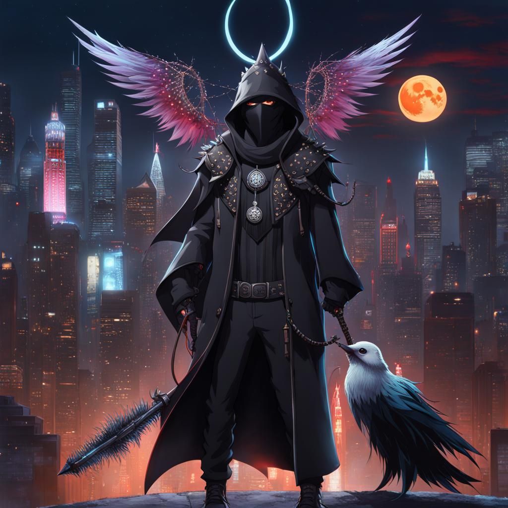 Anime Style Character with Dreamcatcher Staff