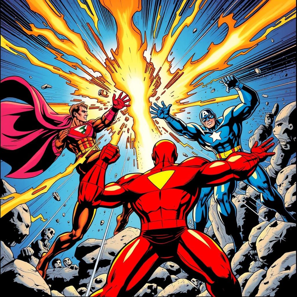 Dynamically Illustrated Heroes in Action