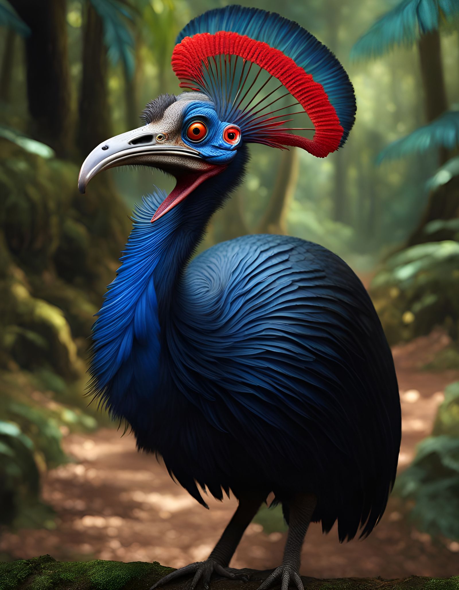 FANTASY PARACHUTED CROWN BIRD