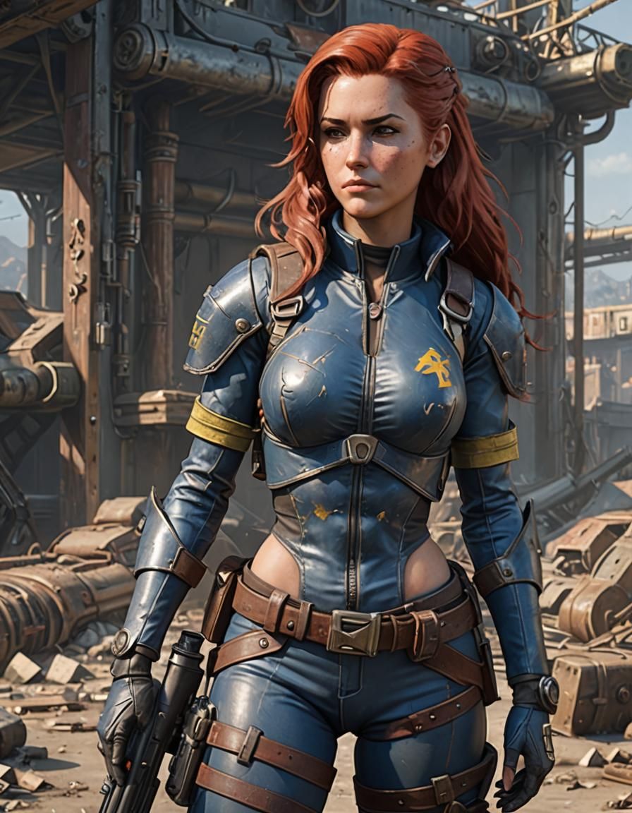 Female Vault Dweller in Fallout 4 Style