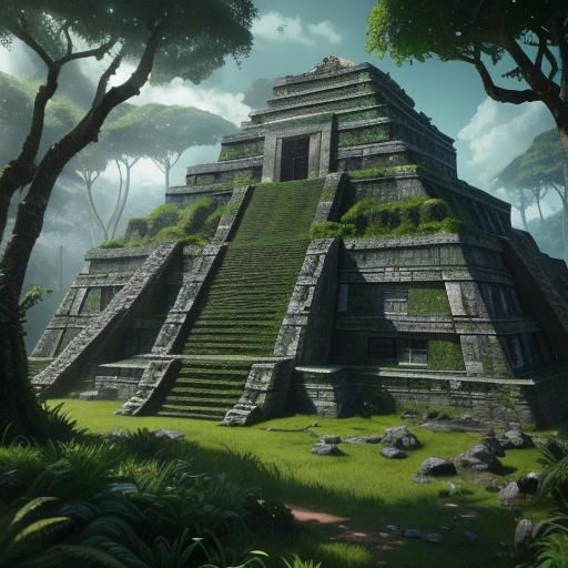 Mayan Temple Reclaimed: 3D Cinematic Render