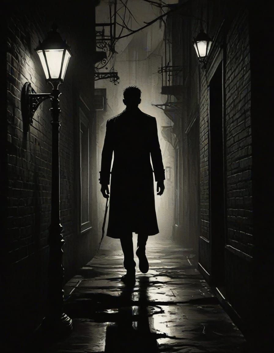 Art Nouveau Monster Poster in Vintage Horror Style