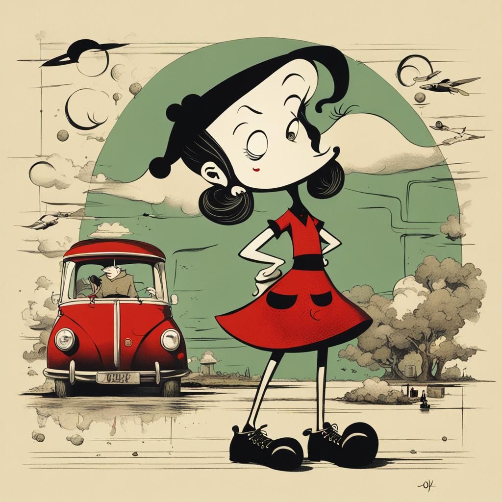 Surreal and Stylish Olive Oyl Interpretation