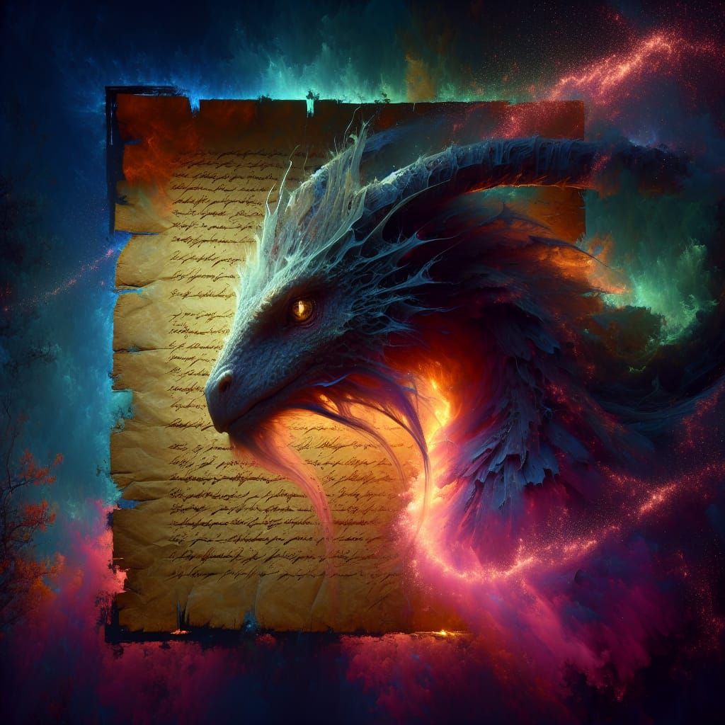 Luminescent Aqrabuamelu on Enchanted Parchment