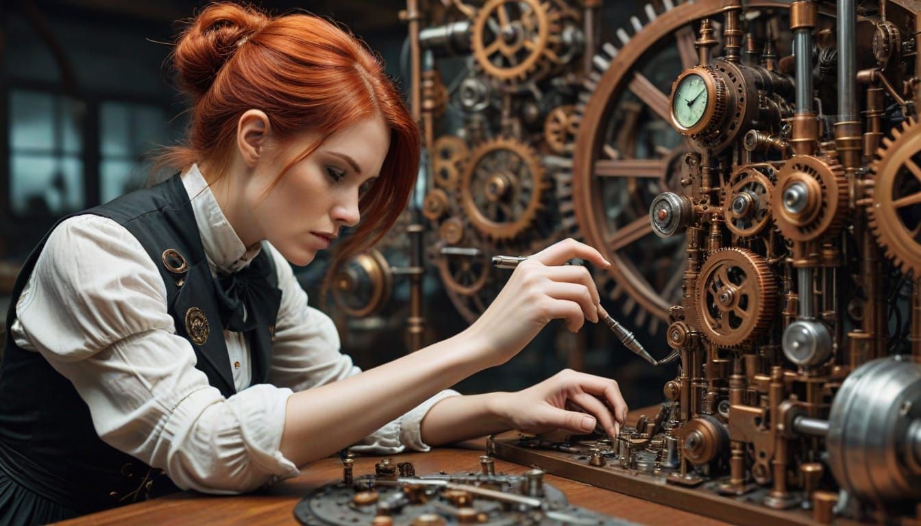Steampunk Inventor Focuses on Clockwork Masterpiece