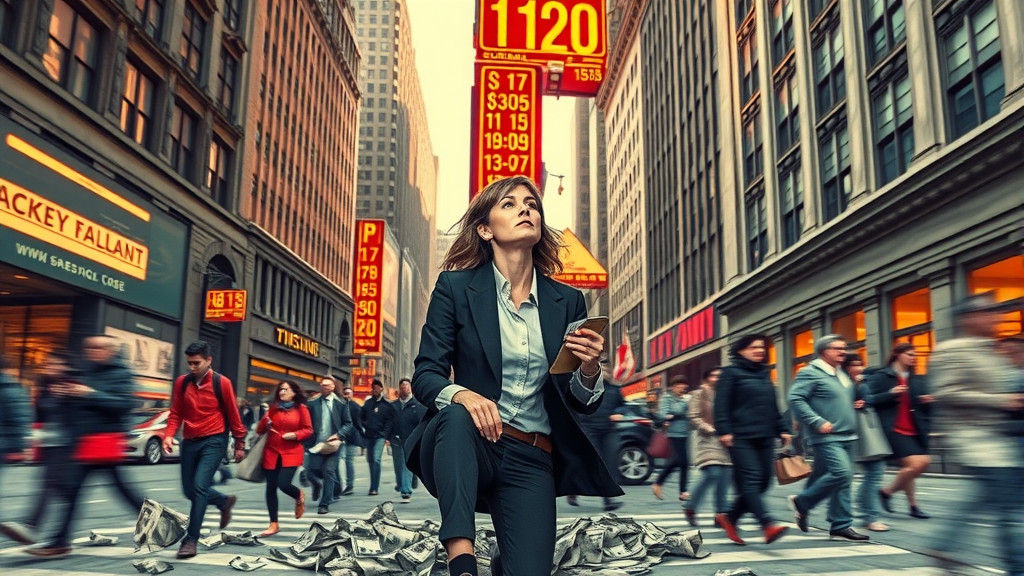 Woman Faces Economic Crisis in Ukiyo-e Style