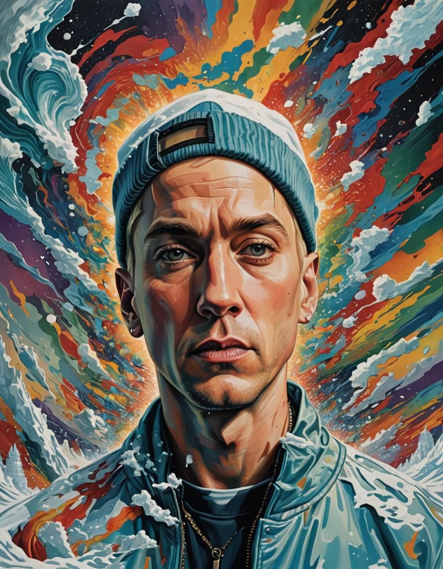 Eminem Portrait in Marcel Duchamp Style