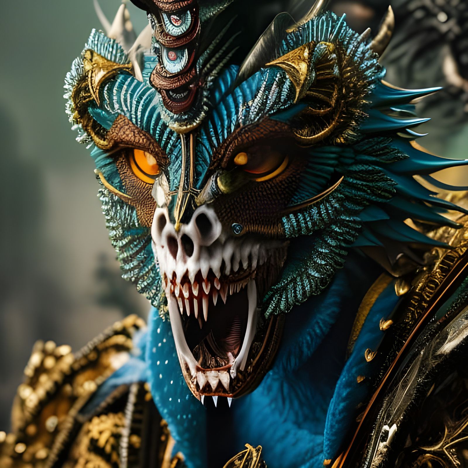 Gothic Dragon Knight in Ethereal Armor