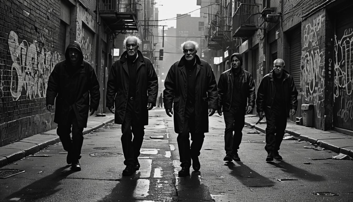 Gritty Cinematic Thugs Confront Old Man