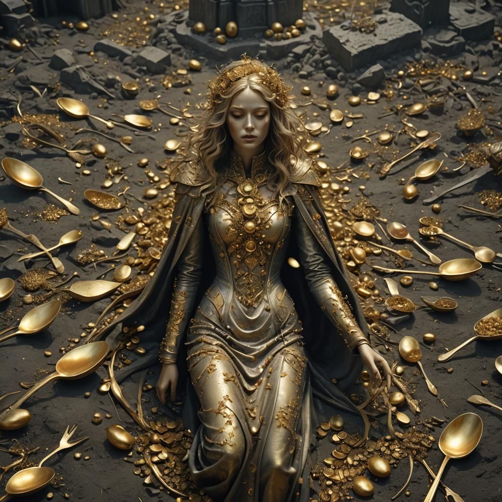 Epic Gold Dust Woman with Silver Spoon