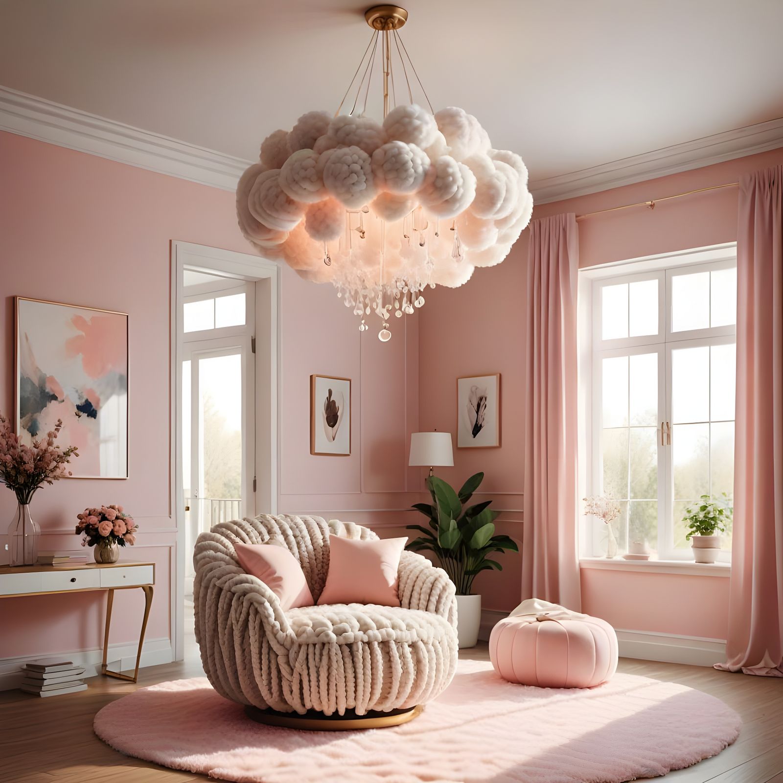 Ethereal Cloud Chair in Pastel Paradise