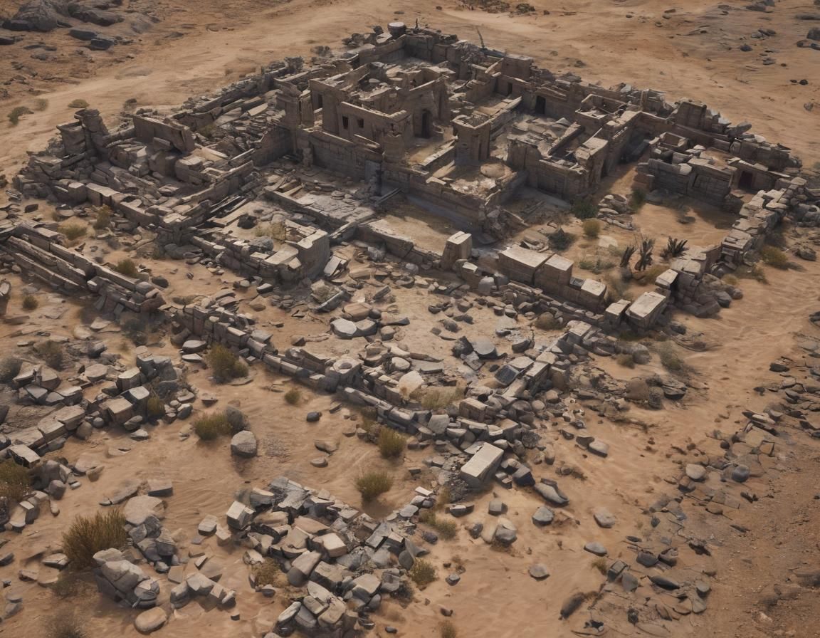 Crumbling Desert Ruins in Cinematic 3D