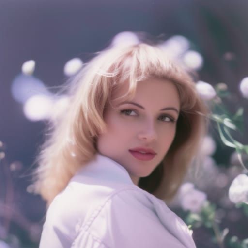 Beautiful Woman, Soft Focus Film Photo