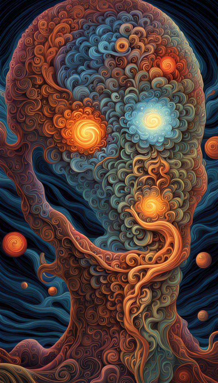 Sentient Nebula Drifting Through Cosmic Void