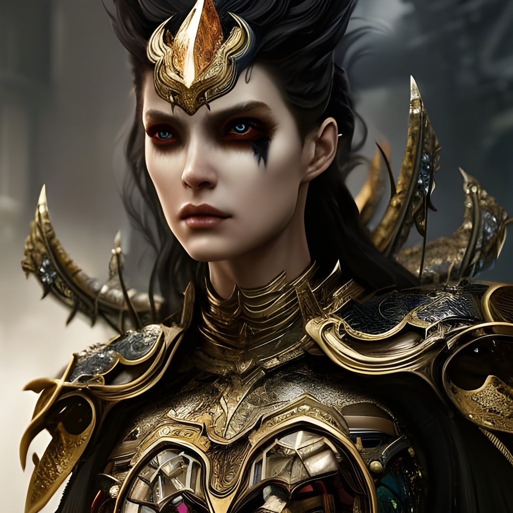 Majestic Elf Lady Portrait as Detailed Fantasy Art