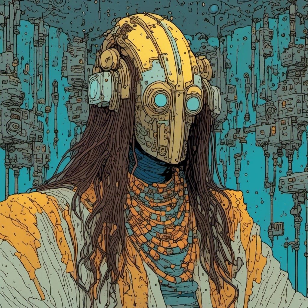 Mechanical Mask in Moebius Minimalism