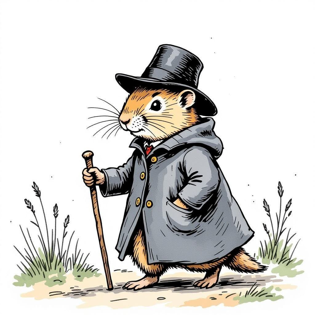 Whimsical Detective Rabbit in Victorian Style