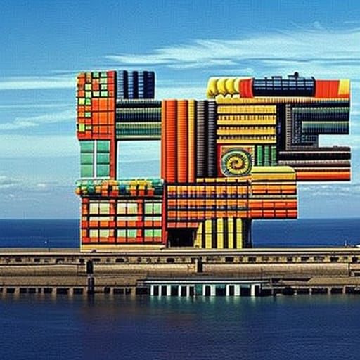 Surreal Tetris in a Melting Dreamscape