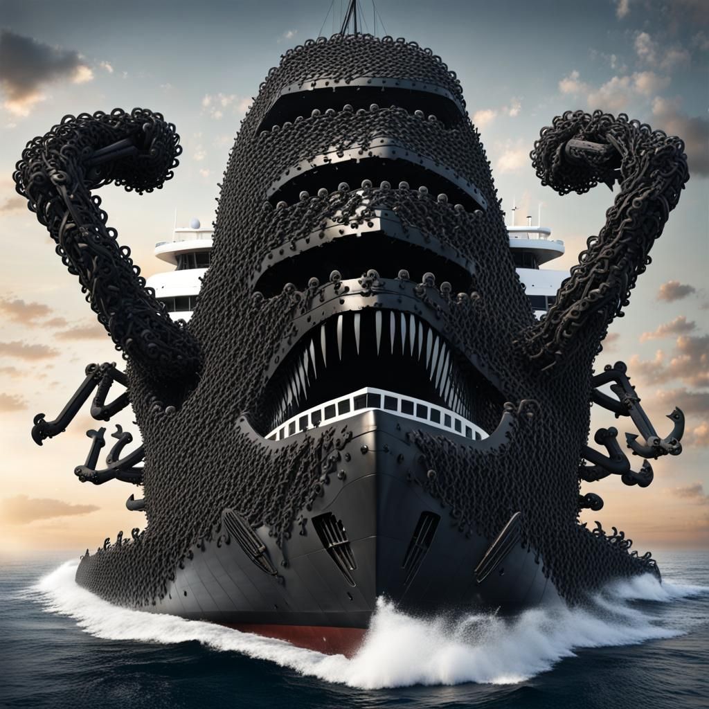 Metal Anchor Monster Attacks Cruise Ship