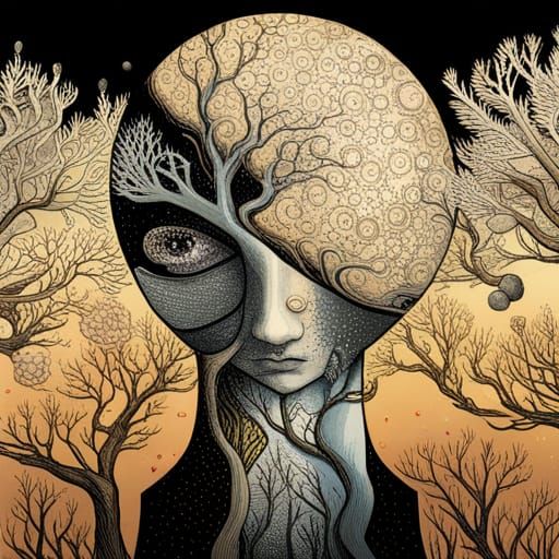 Visionary Ancient Tree Illustration