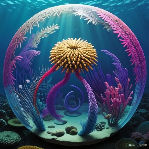 Rainbow Underwater Labyrinth in Tribal Art Style