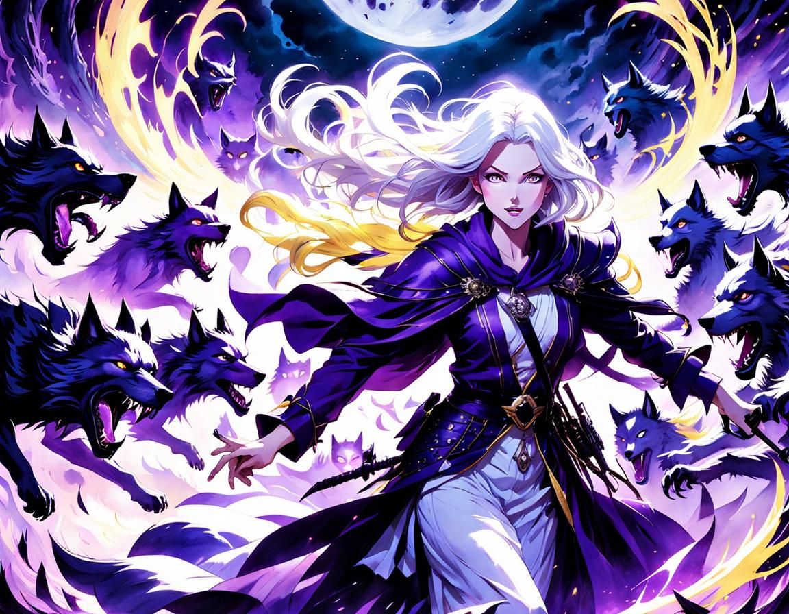 Ethereal Fantasy Battle in Vibrant Anime Style