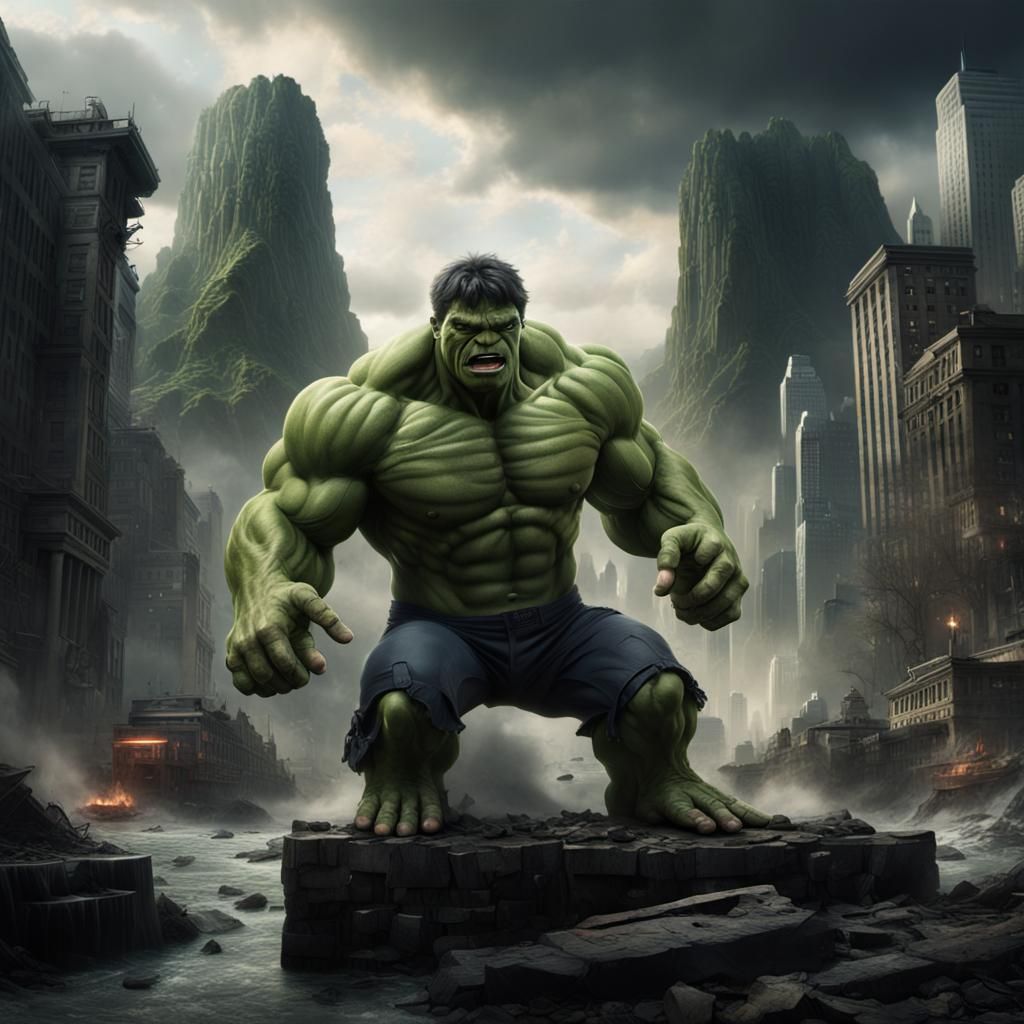 Epic Hulk Digital Matte Painting